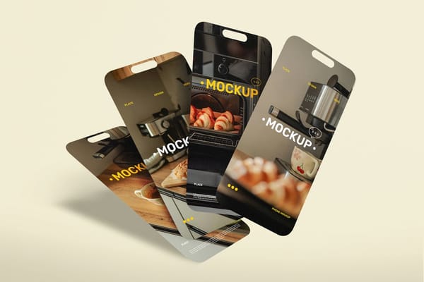 Floating Screen iPhone Mockup