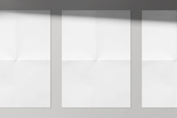 Modern Folded Poster Mockup