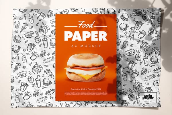 Food Paper & Safe Paper Mockup