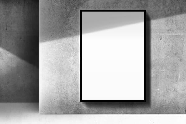 Frame A3 Poster Mockup on Wall Background