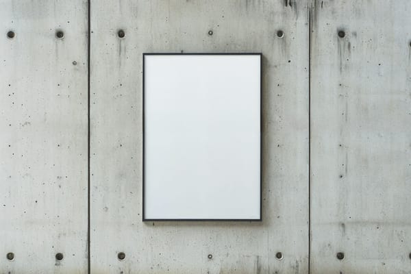 Frame Poster Mockup Cement Surface Background