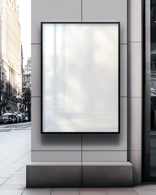 Frame Poster Mockup on Street