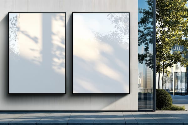 Frame Poster Mockups with Reflection