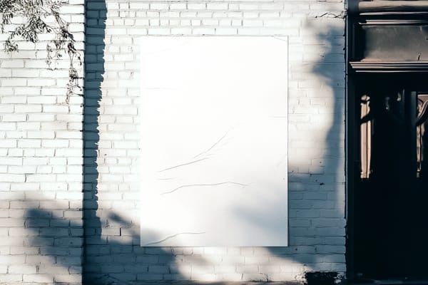 Glued Poster Mockup on Wallbrick Street