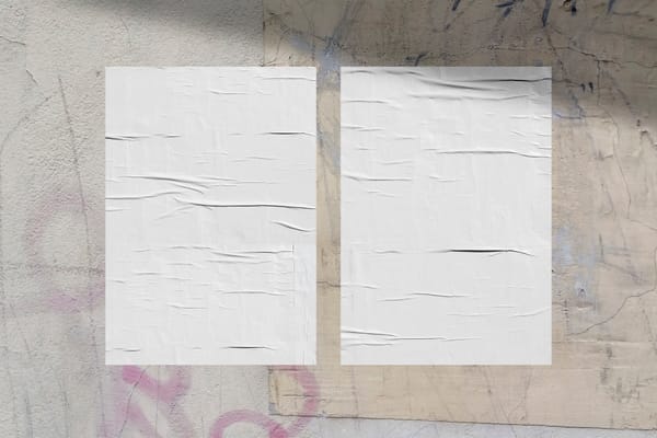 Glued Street Poster Mockup