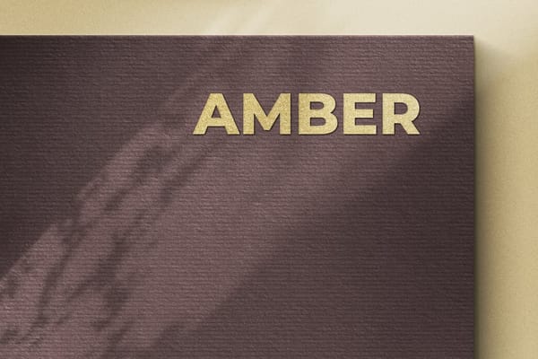Amber Gold Foil Logo Mockup