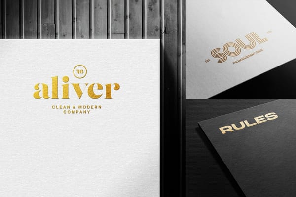Gold Logo Mockup Set