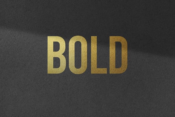 Bold Gold Logo Mockup