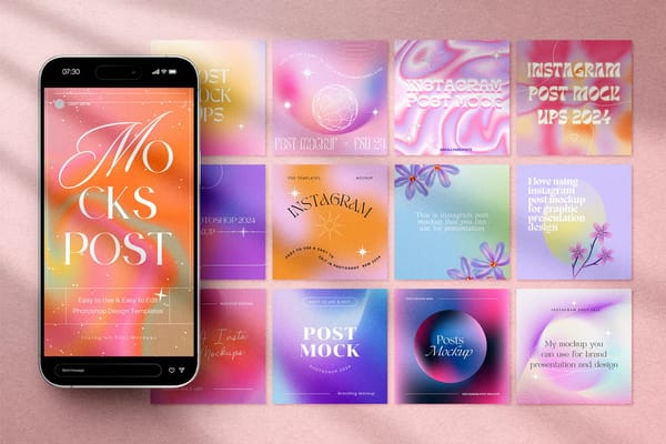 Gradient Social Media Post Mockup