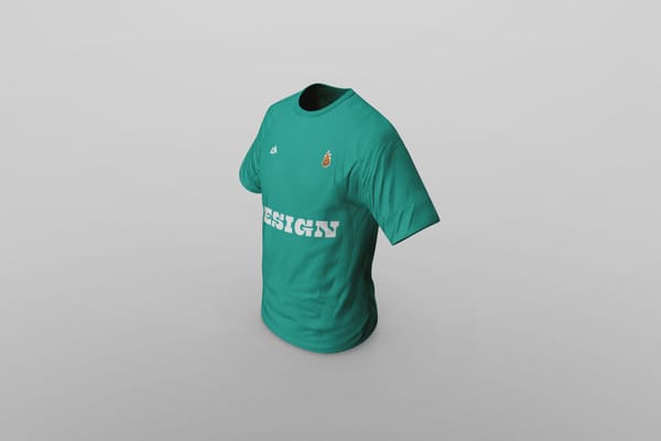 Green Casual Jersey T-Shirt Mockup