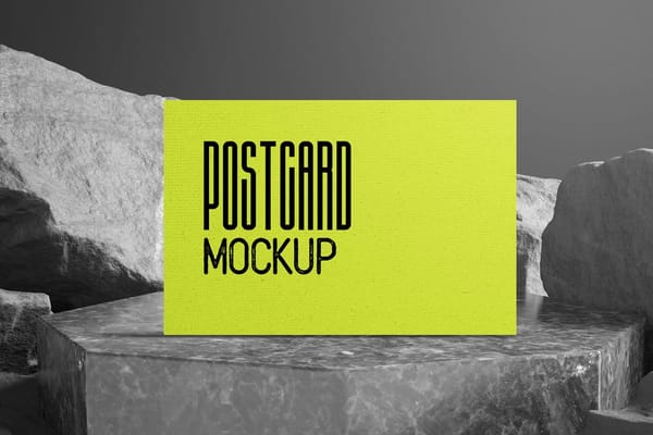 Green Postcard Mockup