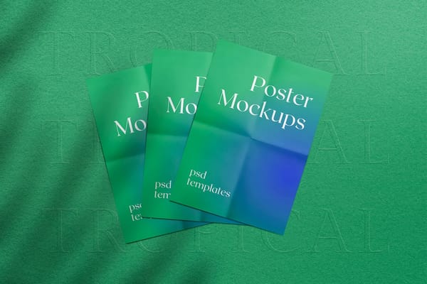 Green Poster Mockup