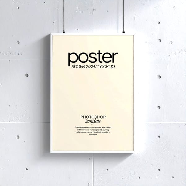 Hanging Frame Poster Mockup