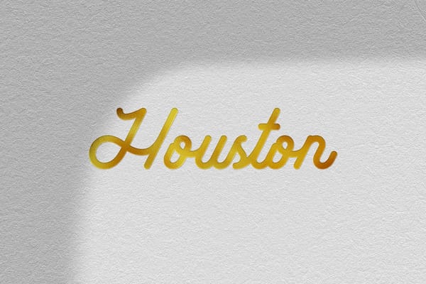 Houston Gold Logo Mockup