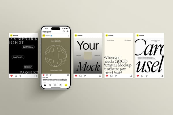 Minimal Instagram Carousel Mockup