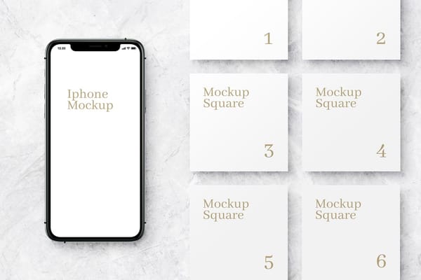 Mobile Screen and Social Media Post Mockup