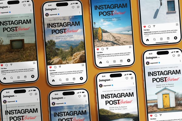 Modern Instagram Portrait Post Mockups