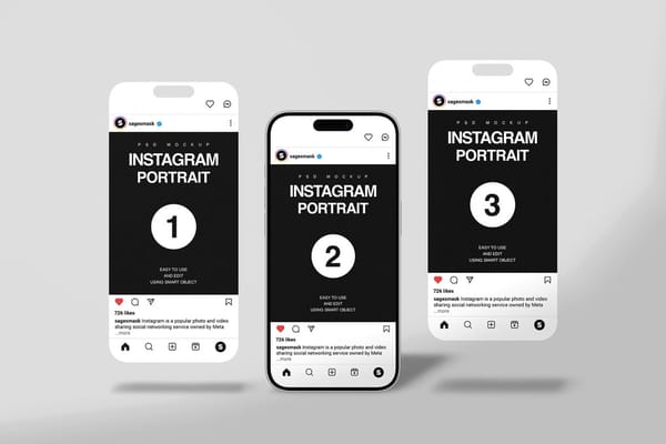 Instagram Post Portrait Ui Mockup