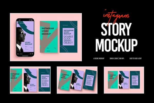 Stylish Instagram Story Mockup Pack