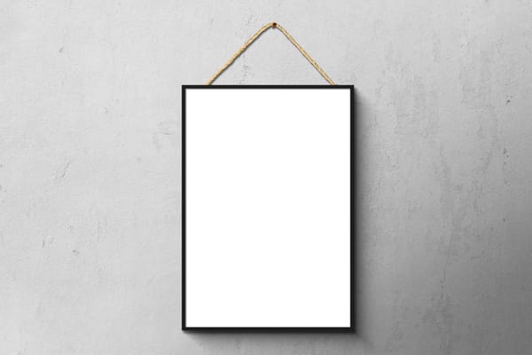 Interior Hanging Frame Poster Mockup
