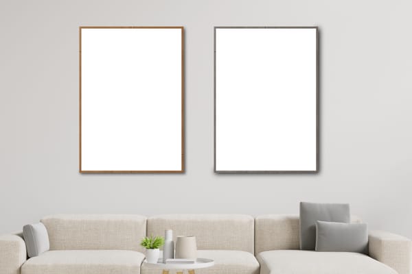Interior Two Frame Poster Mockup