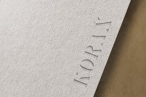 Korax Embossed Logo Mockup