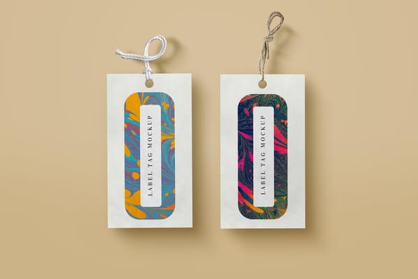 Hanging Paper Label Mockup