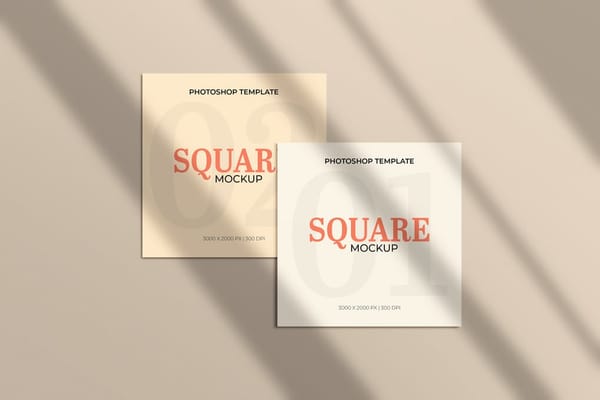 Minimal Brown Square Mockup