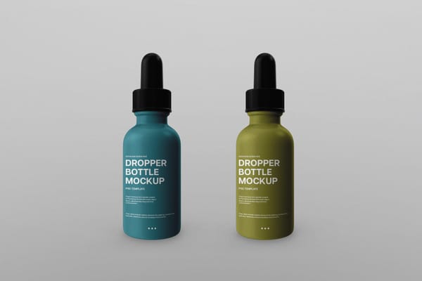 Minimal Dropper Bottle Mockup