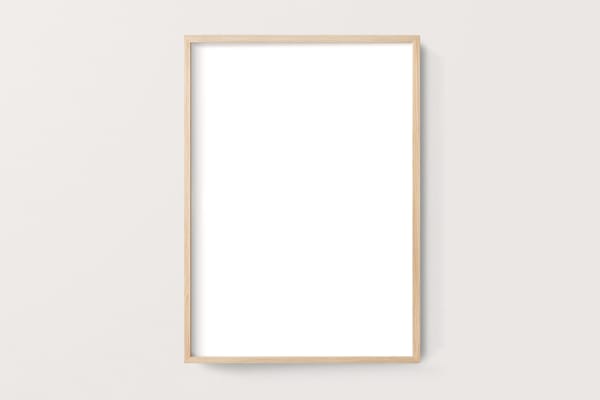 Minimal Wooden Frame Poster Mockup