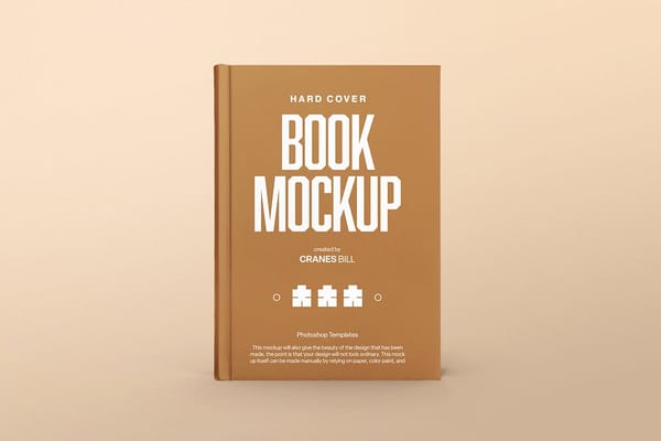 Minimalist Hardcover Book Mockup