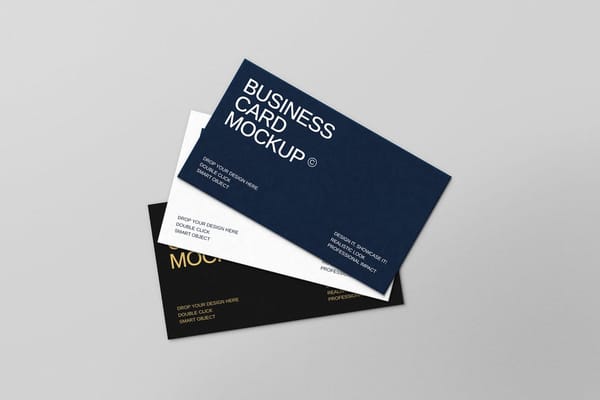 Modern Business Card Mockup for Branding Presentation