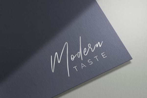 Modern Taste Logo Mockup