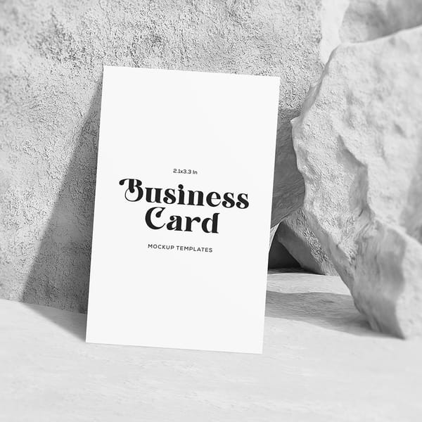 Modern Vertical Business Card Mockup