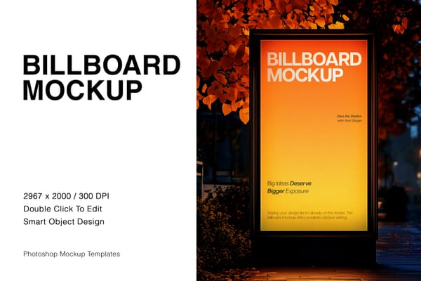 Night Glow Billboard Mockup