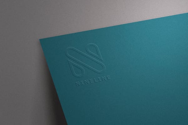 Nineline Embossed Logo Mockup