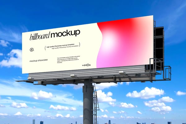 Outdoor Billboard Advertising Mockup