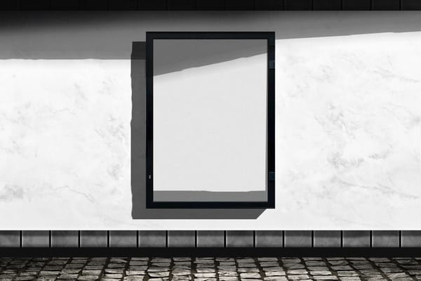 Outdoor Frame Poster Mockups on Street