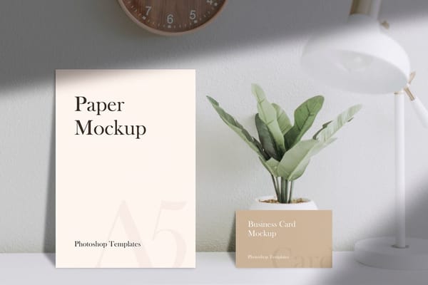 Aesthethic Paper & Business Card Mockup