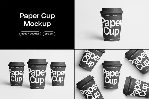 Premium Paper Cup Mockup