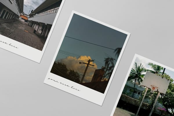 Creative Polaroid Mockup with Shadow Effect