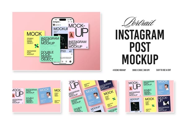 Editable Instagram Portrait Mockup