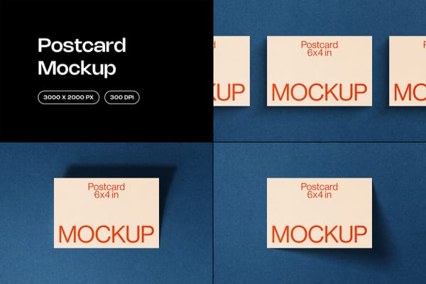 Authentic Postcard Mockup