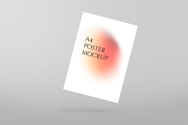 A4 Gradient Poster Mockup