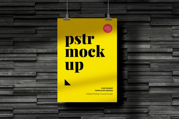 Poster Mockup Set with Realistic Backgrounds