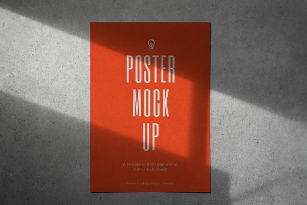 Poster Mockup Realistic Background