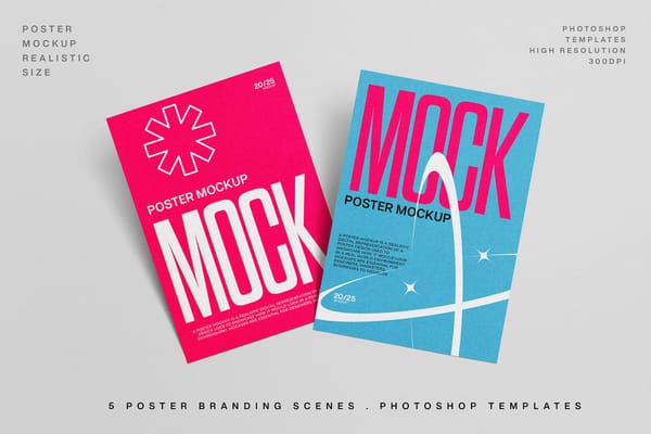 Modern Poster Mockup Scene