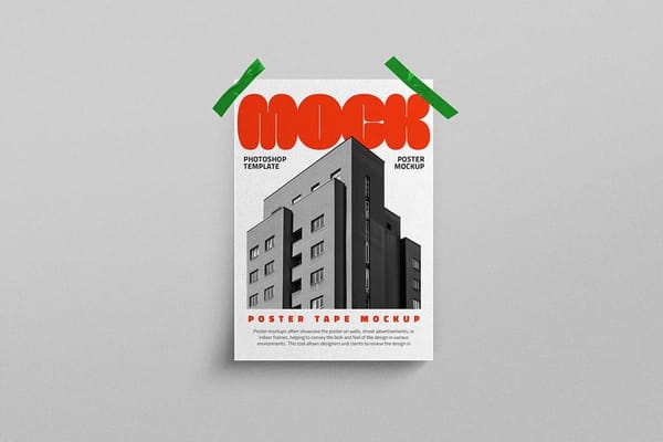 Poster Tape Mockup