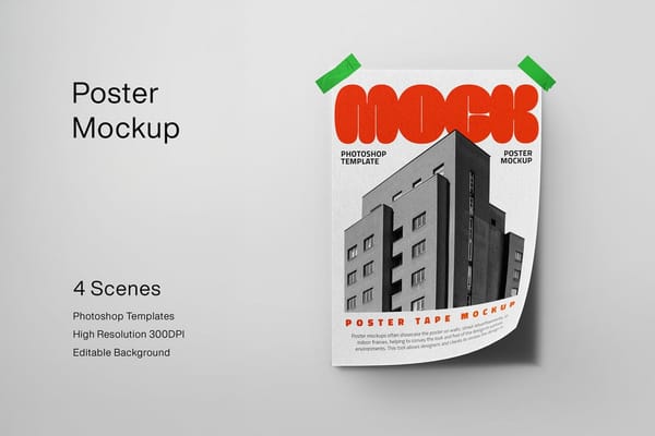 Poster Tape Mockup