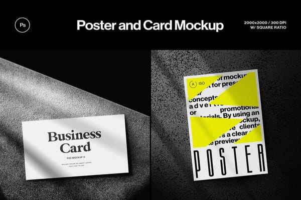 Poster and Business Card Mockup